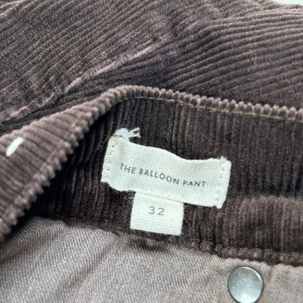 Madewell The Balloon Pant in Corduroy Brown Sz 32 Dark Carob Wide Leg - Picture 5 of 15